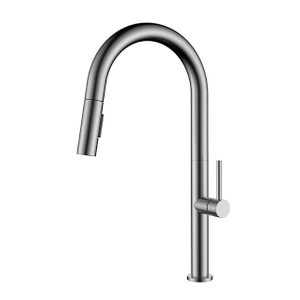 Grifo de cocina extraíble de acero inoxidable satinado