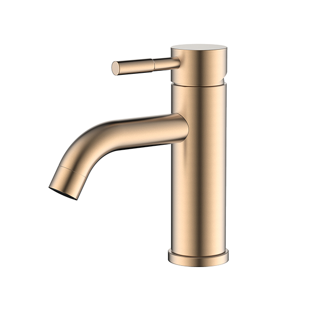 Grifo de baño de acero inoxidable rosa dorado