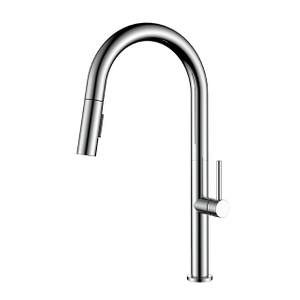 Grifo de cocina abatible de acero inoxidable cromado