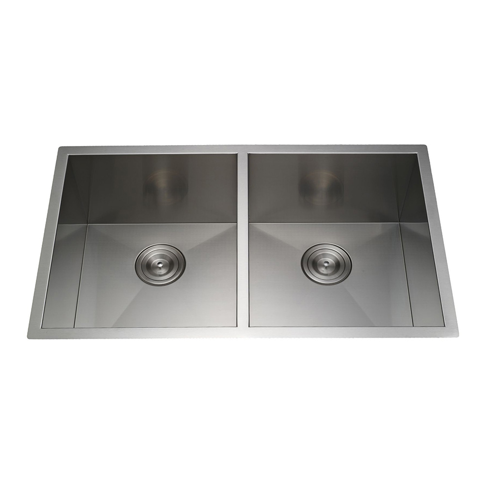 32 × 19 × 10 doble tazón de acero inoxidable fregadero - fregadero derecho