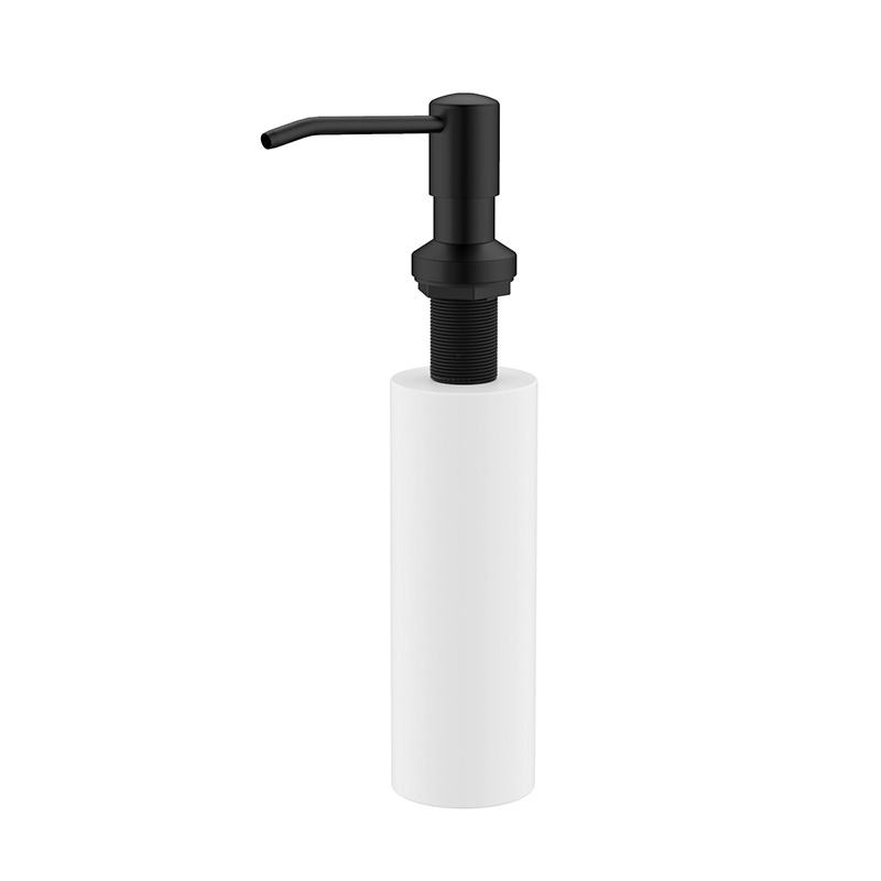 Mate negro bajo dispensador de jabón de contador de contador para fregadero de cocina