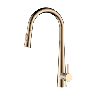 Grifo de cocina extraíble de acero inoxidable en oro rosa